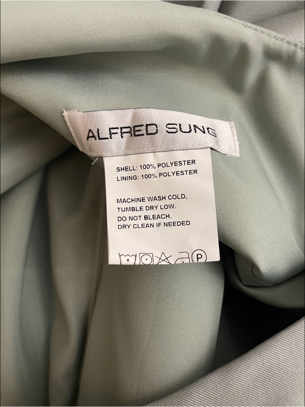 Alfred Sung- Satin Olive Maxi Dress NWT - Picture 10 of 11